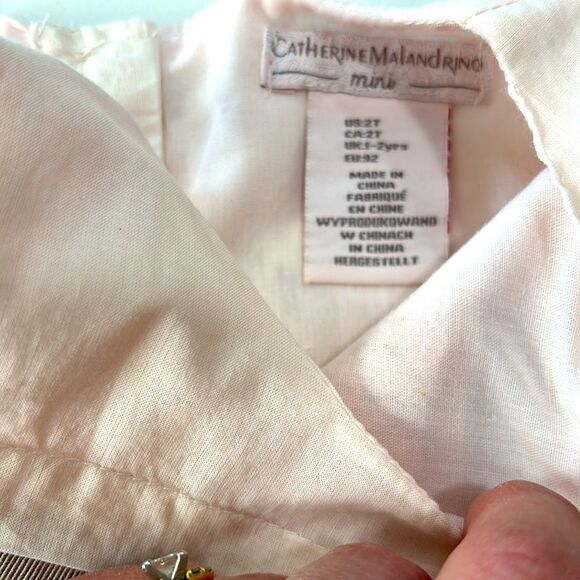 Catherine Malandrino | Baby Girls Peach Orange Formal Sleeveless Dress 2T - Picture 8 of 9